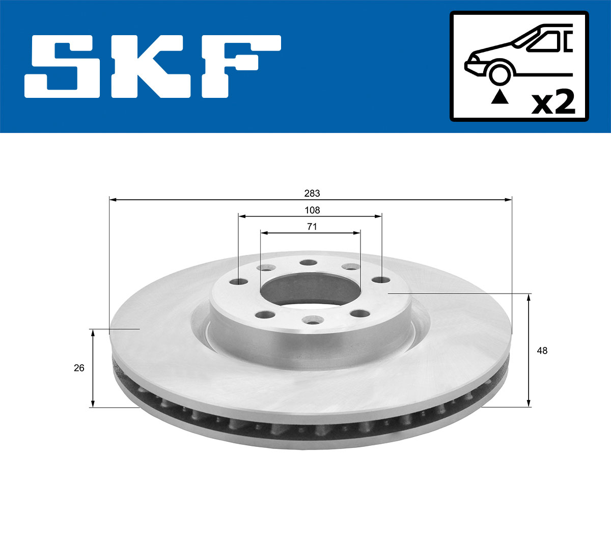 SKF VKBD 80049 V2 Disc frana